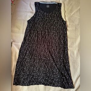 🍉 Black Patterned Women's Sleep Dress 2X GUC sleeveless